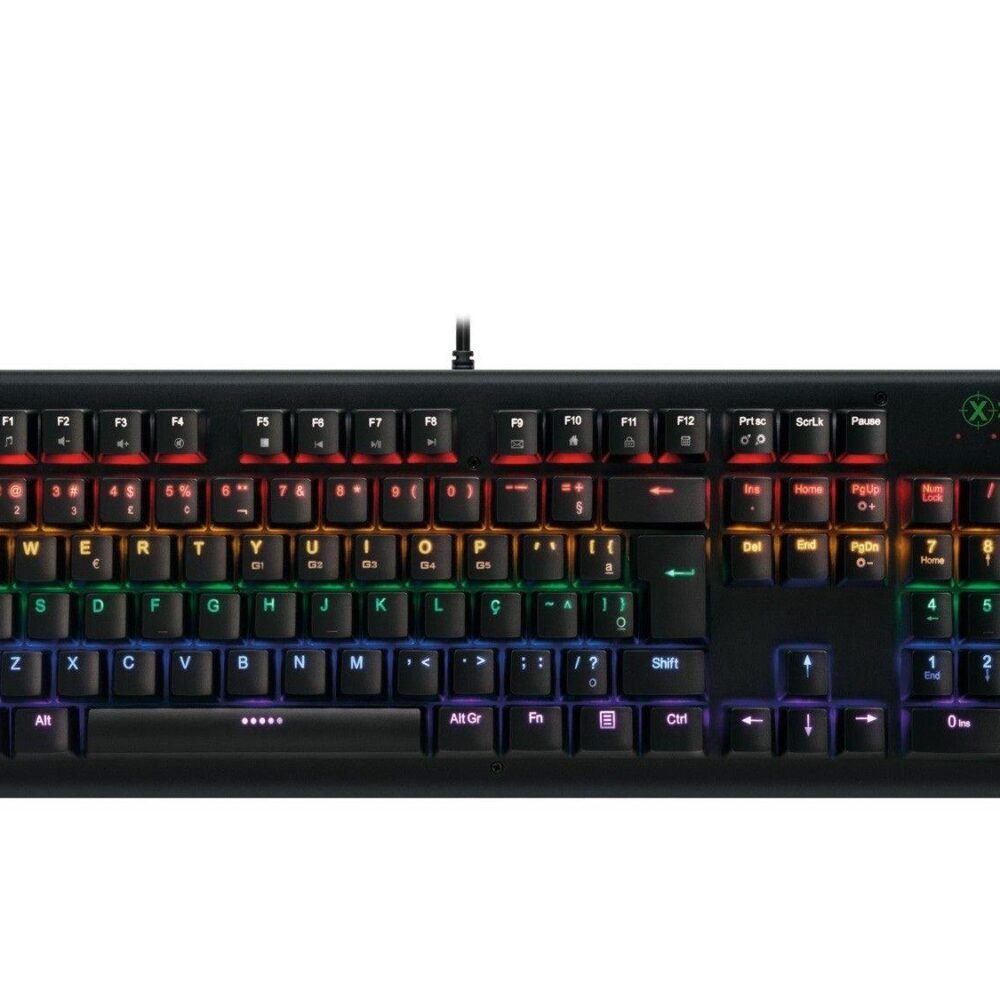 Teclado Mecânico Redragon Gamer Fizz RGB Switch Brown RGB Laranja Preto e Cinza - K617RGB-OG BK GY