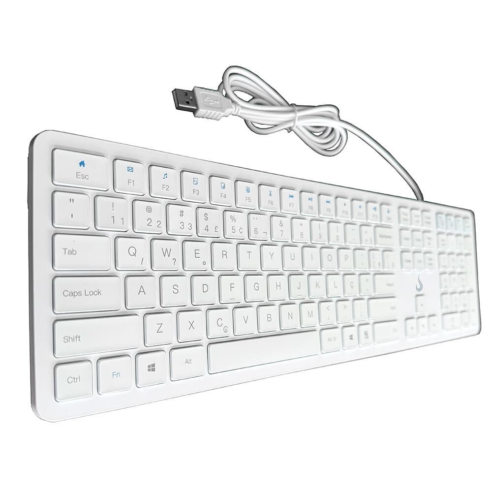 Teclado Bluetooth C3Tech Multi-Device Branco - K-BT100WH